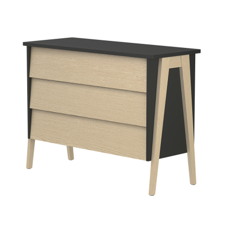 Комод Сканди 3 ящика 110,4x45x82,1 см (дуб, венге)